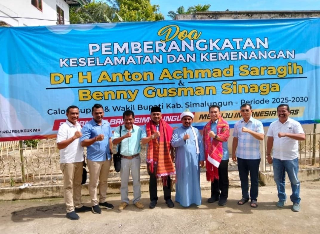 Pemberangkatan Keselamatan dan Kemenangan Dr H.anton Saragih & Benyy Sinaga Calon Bupati Simalungun dan Wakil Bupati Simalungun di Parsulukan
