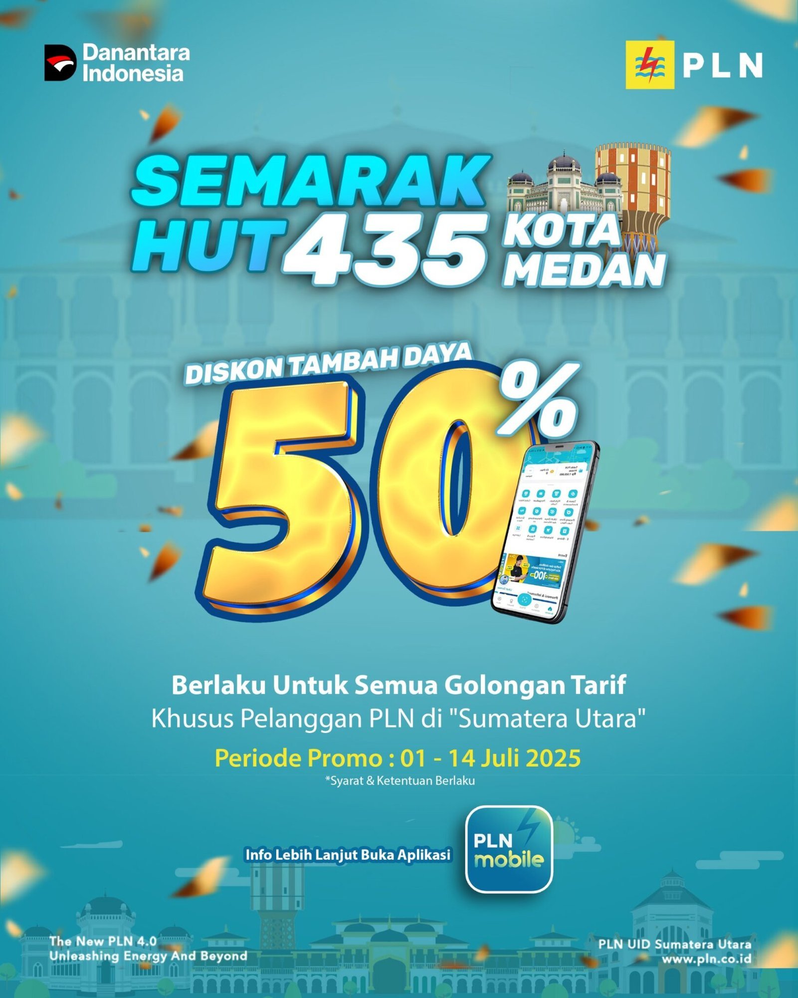 HUT Kemerdekaan Kota Medan, PLN UP3 Pematangsiantar Beri Diskon 50 Persen Tambah Daya Listrik