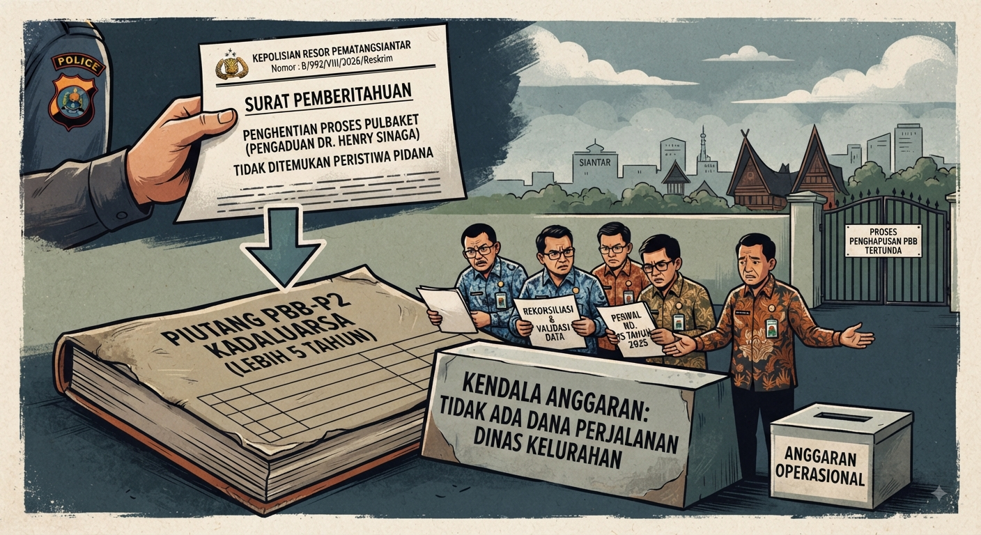 Penghapusan PBB Kedaluwarsa Terkendala Anggaran, Polres Pematangsiantar Stop Pulbaket PBB Kedaluwarsa