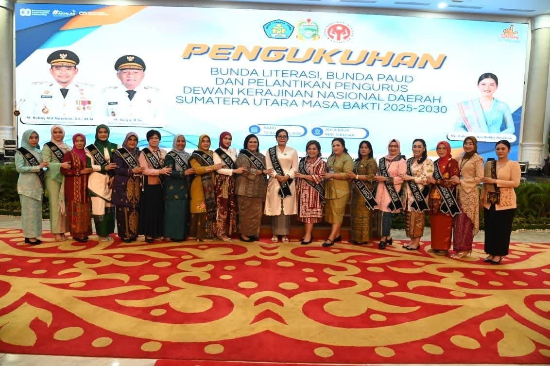 Bupati Humbahas Hadiri Pengukuhan Bunda PAUD, Bunda Literasi