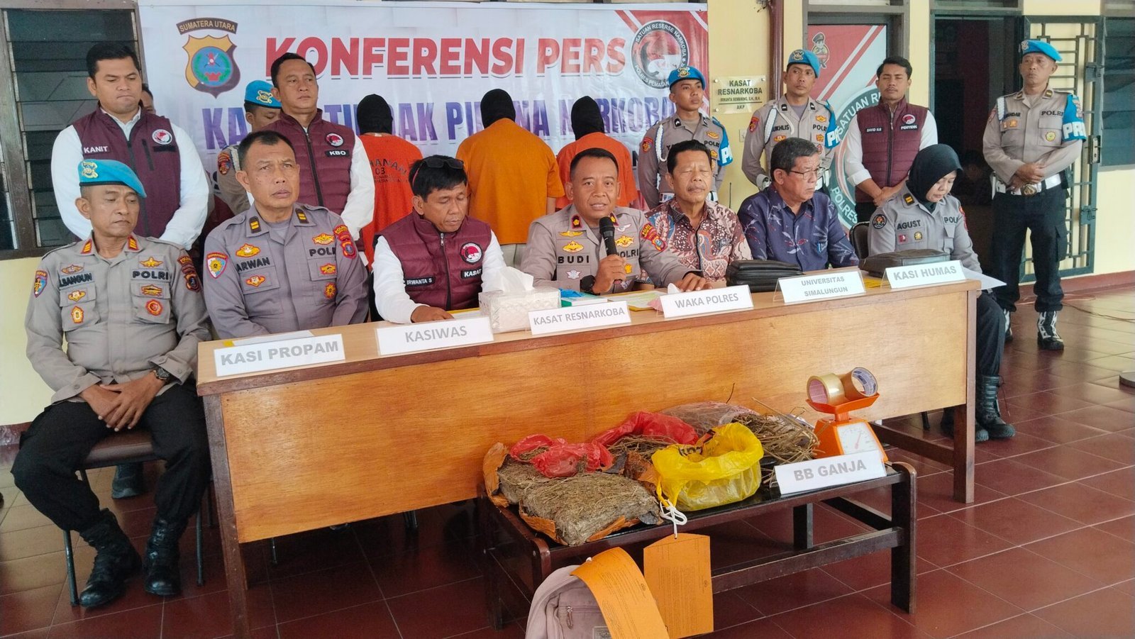 Polres Pematangsiantar Ungkap Peredaran Narkoba, 3,2 Kg Ganja Ditemukan di Kampus USI