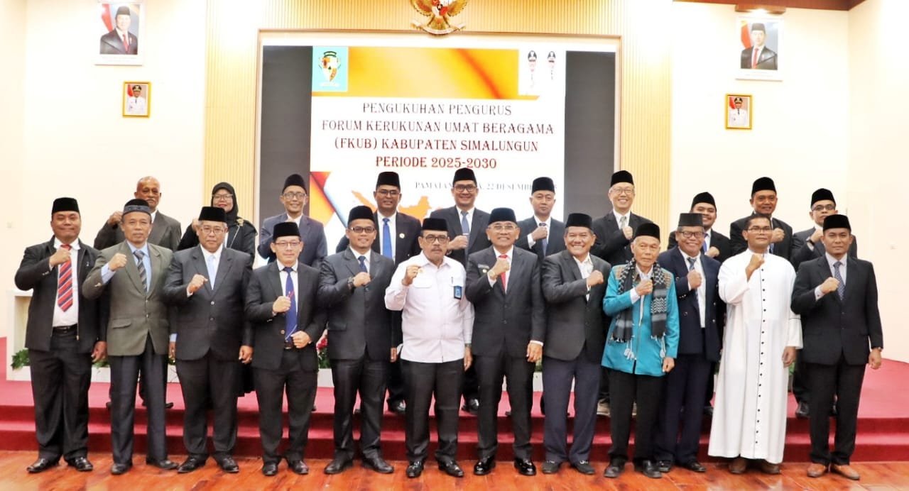 Kukuh Pengurus FKUB Periode 2025 - 2030, Bupati: Pupuk Semangat Kebersamaan Untuk Kabupaten Simalungun