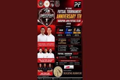 Rayakan Anniversary, Harapan Jaya Futsal Club Gelar Turnamen Futsal Tiga Kategori
