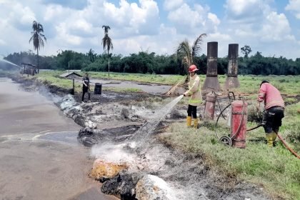 Kolam Limbah PKS Dolok Ilir Terbakar, BPBD Simalungun: Cuaca Panas dan Gas Metana Diduga Jadi Pemicu