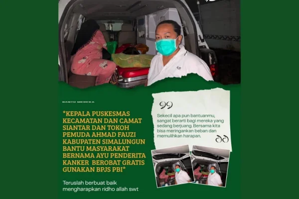 Kepala Puskesmas, Tokoh Pemuda dan Camat Siantar Bantu Warga Penderita Kanker Berobat Gratis via BPJS PBI