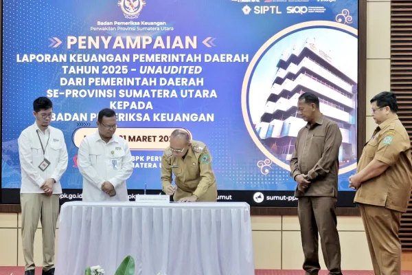 Bupati Simalungun Serahkan LKPD 2025 Unaudited ke BPK Sumut, Tegaskan Transparansi Keuangan