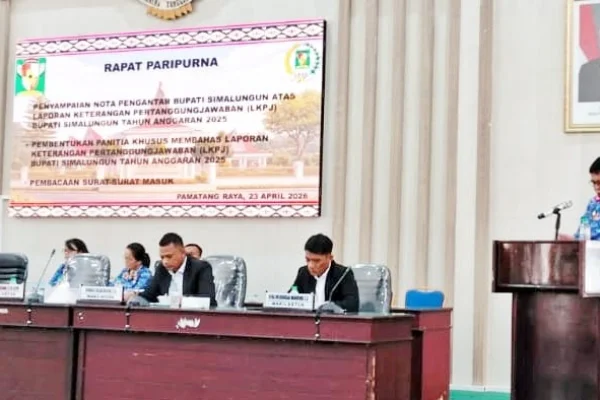 Pemkab Simalungun Sampaikan Nota Pengantar LKPJ TA 2025 dalam Rapat Paripurna DPRD