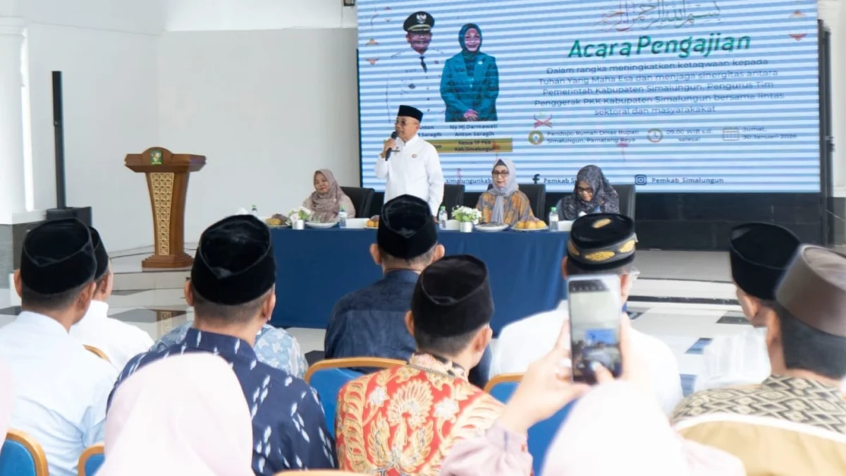 Bupati Simalungun Hadiri Pengajian TP PKK: Sarana Meningkatkan Ketaqwaan Kepada Tuhan Yang Maha Esa