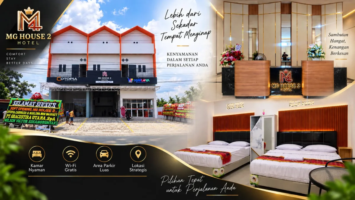 Hadir di Pematangsiantar, MG House 2 Hotel Tawarkan Konsep Mewah dengan Harga Terjangkau
