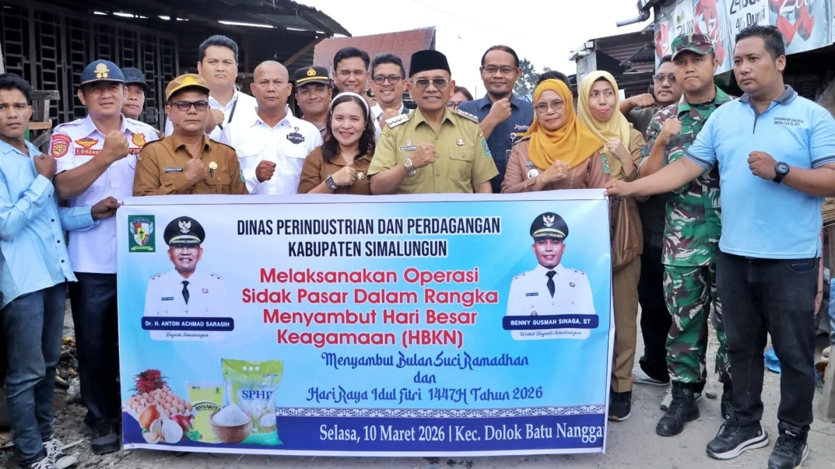 Jelang Idul Fitri 1447 H, Pemkab Simalungun Sidak Pasar Serbelawan Dolok Batu Nanggar