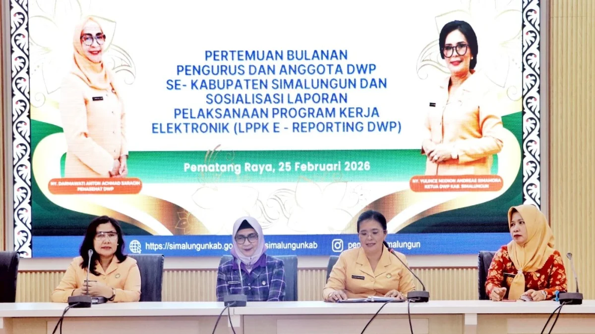 Hadiri Rakor LPPK e-Reporting DWP, Ny. Hj Darmawati Anton Achmad Saragih: Junjung tinggi Nilai Kebersamaan, Kekompakan dan Integritas