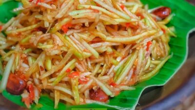Resep Salad/ Rujak Pepaya Mentah (Som Tam Ala Orang Sunda)