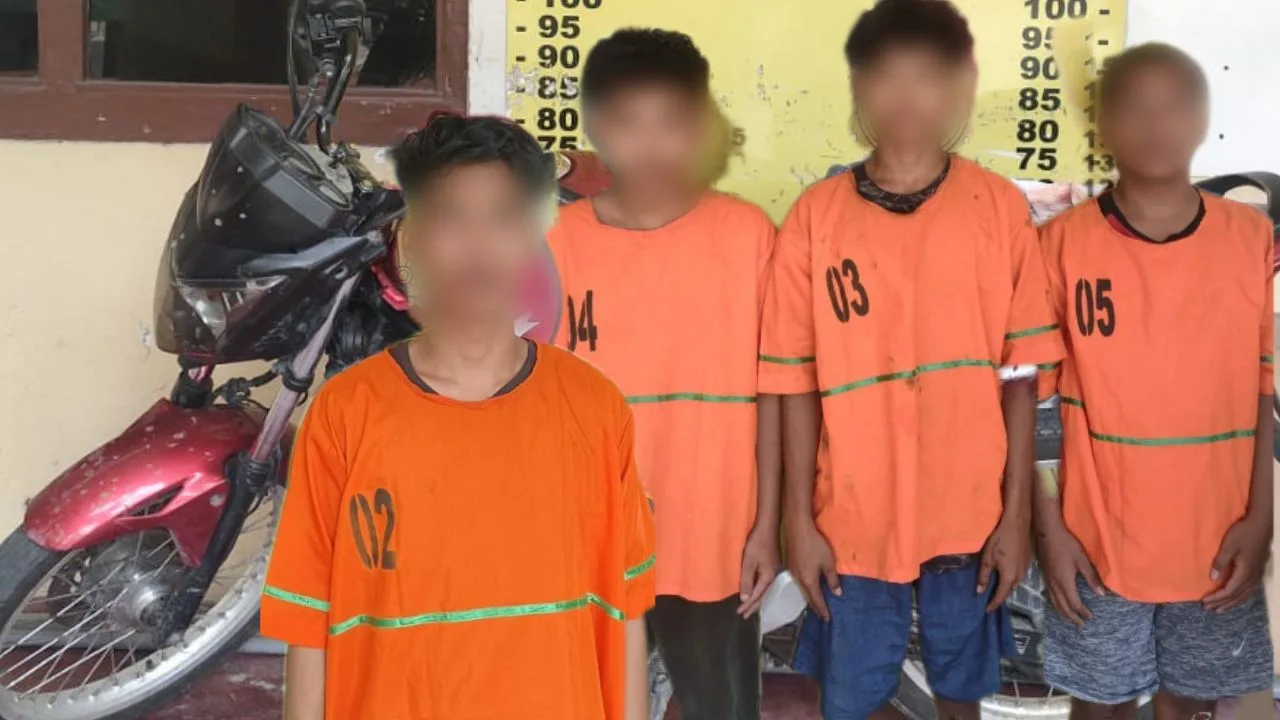 4 Pelaku Pencurian dengan Kekerasan Ditangkap Jatanras Polres Simalungun