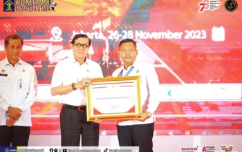 Kakanwil Sumut Terima Penghargaan Terbaik Ke-3 Kategori Pelatihan MOOC Kemenkumham Pada Rakor Evaluasi Capaian Kinerja BPSDM Kumham