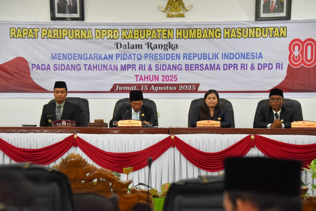 Forkopimda Humbahas Dengarkan Pidato Presiden pada Sidang Tahunan MPR RI dan Sidang Bersama DPR RI dan DPD RI