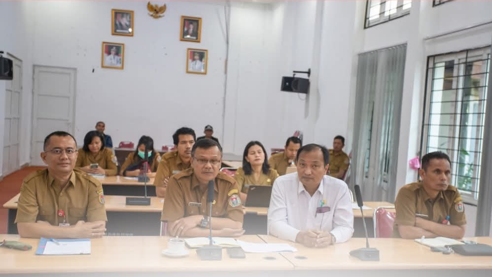 Pemkab Humbahas Ikuti Rakor Inflasi dan Evaluasi Program 3 Juta Rumah Tahun 2025 Melalui Vidcon