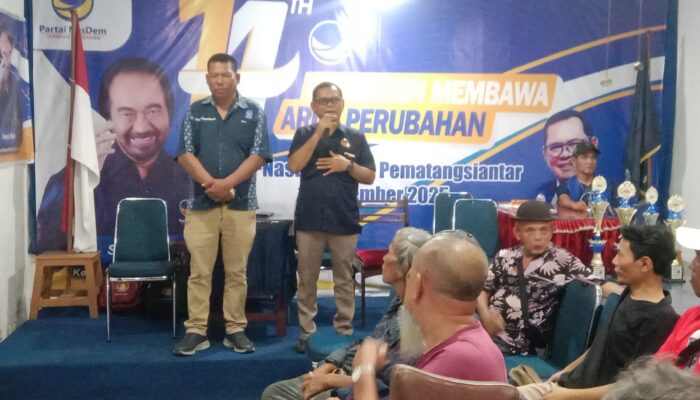 Turnamen Catur Warnai Peringatan HUT ke-14 Partai NasDem di Kota Pematangsiantar