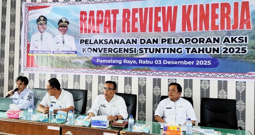 Pemkab Simalungun Lakukan Review Pelaksanaan dan Pelaporan Aksi Konvergensi Stunting Tahun 2025