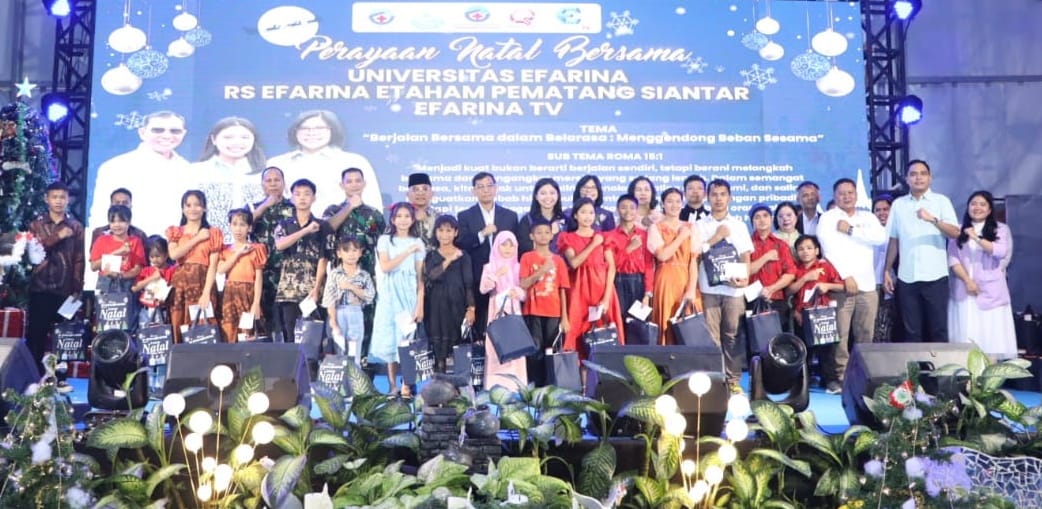 Bupati Simalungun Hadiri Perayaan Natal Bersama Universitas Efarina: Berjalan Bersama Dalam Belarasa, Menggendong Beban Sesama