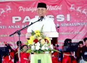 Hadiri Perayaan Natal PARSSI, Bupati Simalungun Berpesan Kepada Anak-anak Agar Tetap Bersabar, Semangat Belajar dan Berdoa