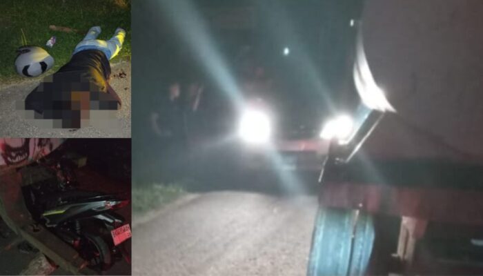 Kendaraan Tangki Air Diduga Milik PTPN IV Kebun Marihat Parkir Sembarangan Tanpa Rambu, Warga Alami Kecelakaan