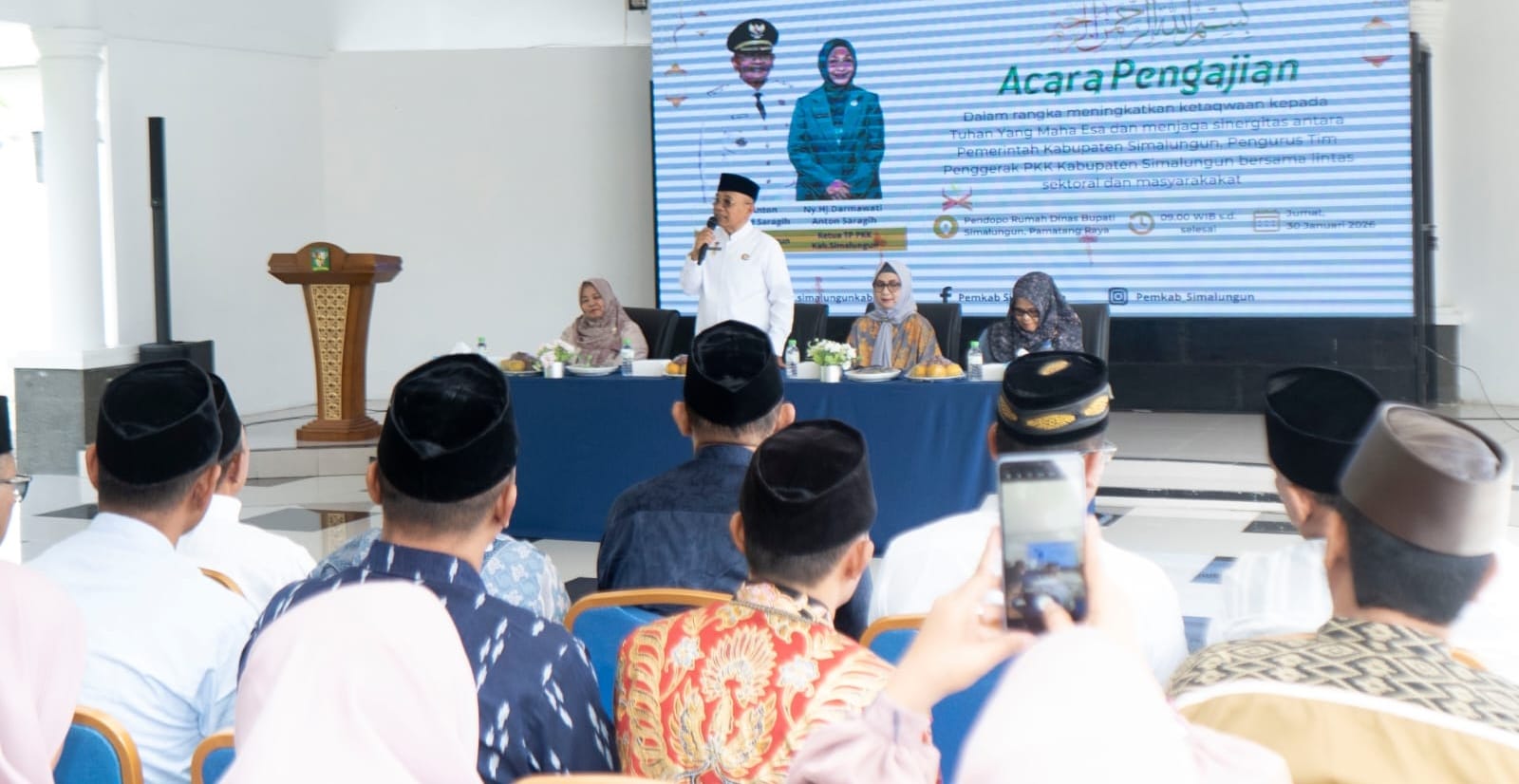 Bupati Simalungun Hadiri Pengajian TP PKK: Sarana Meningkatkan Ketaqwaan Kepada Tuhan Yang Maha Esa