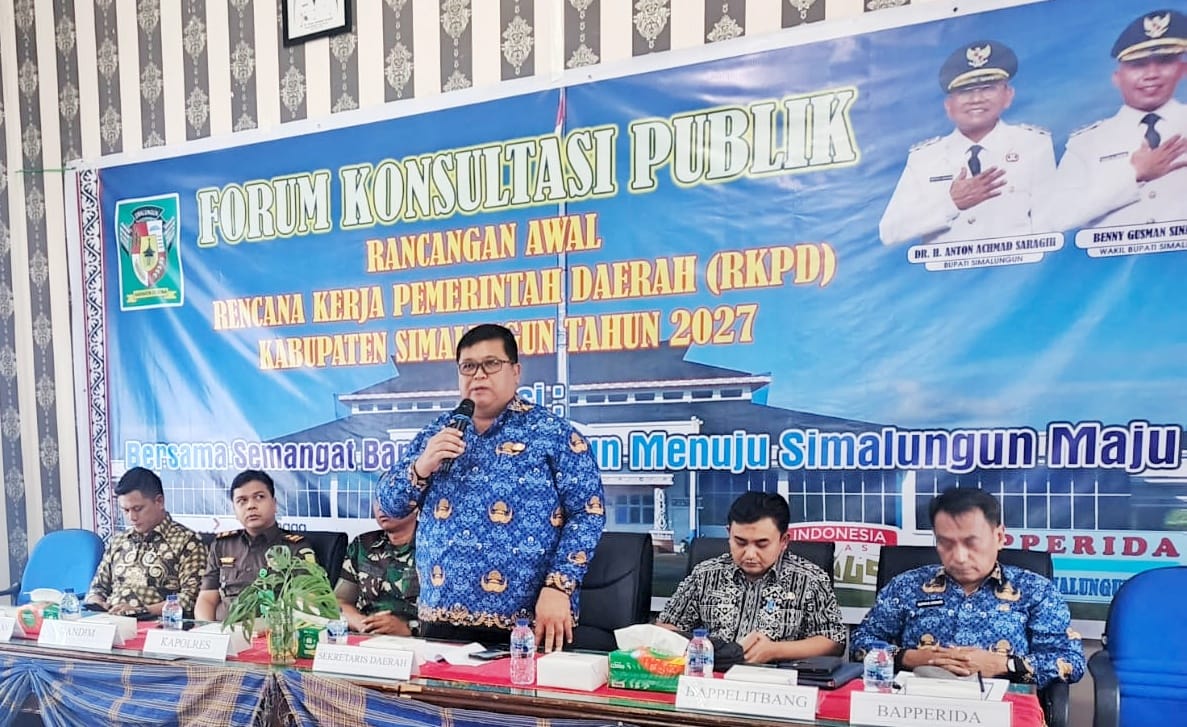 Pemkab Simalungun Gelar Forum Konsultasi Publik Ranwal RKPD Tahun 2027: Tingkatkan Perekonomian Daerah Yang Berdaya Saing