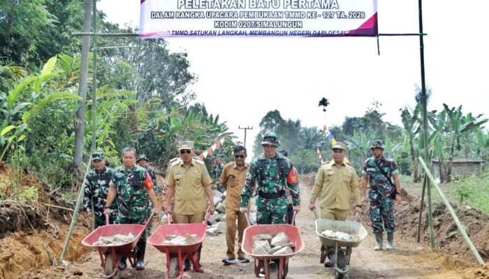 Bupati Simalungun Resmikan Kegiatan TMMD Ke 127 Kodim 0207/Sml Tahun 2026: Sarana Efektif Mempercepat Pembangunan Daerah