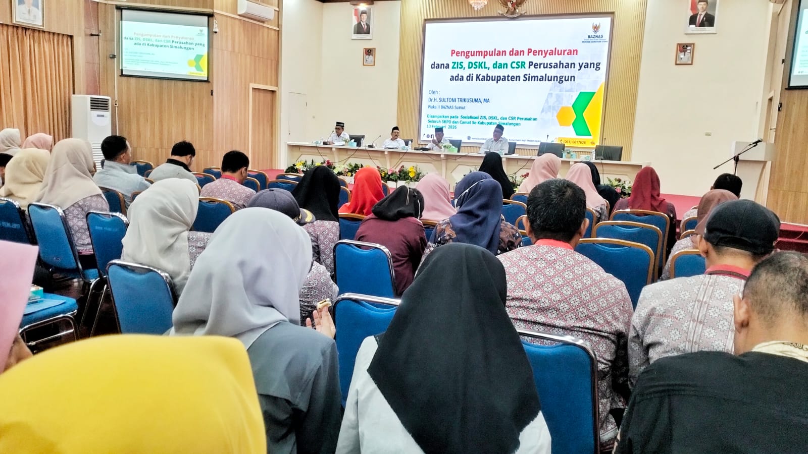 Sosialisasi ZIS, DSKL dan CSR, Bupati Simalungun Deklarasikan 10 Persen Dari Gaji Setiap Bulan Untuk BAZNAS