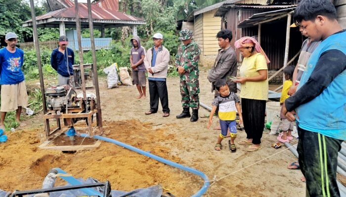 Doa Bersama Awali Pembuatan Sumur Bor di Dusun Raya Mas Oleh Satgas TMMD ke 127 Kodim 0207/Sml